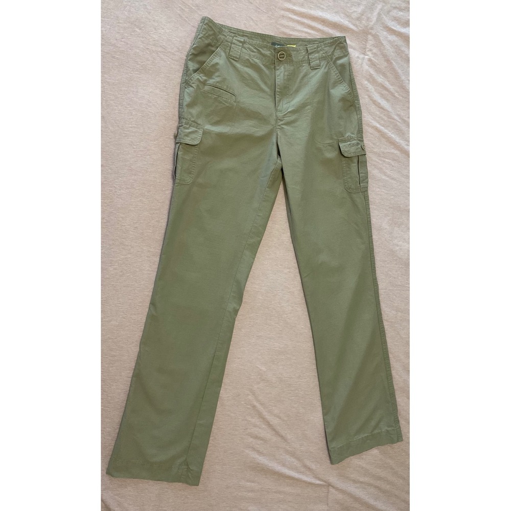 Cabelas Womens Cargo Pants Straight Leg Cotton Tencel Size 4/35 - Picture 7 of 10